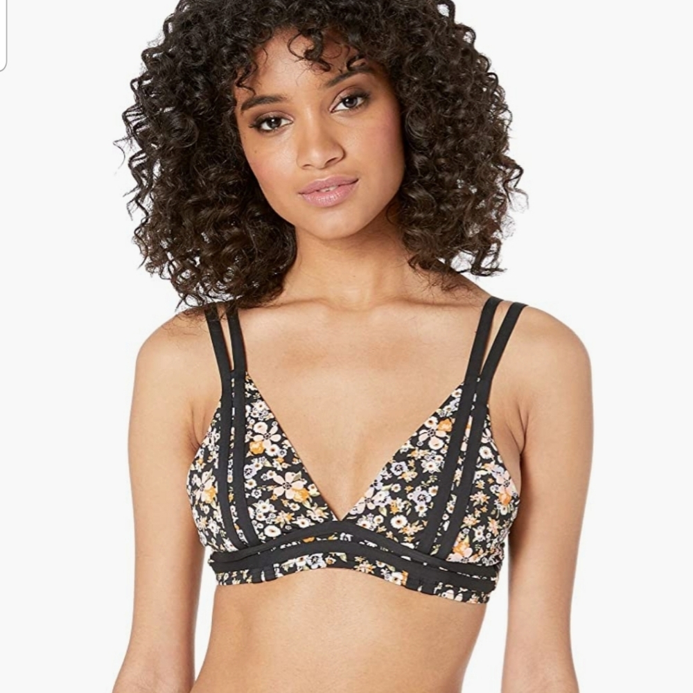 BCBGMaxAzria Dizzy Ditsey Cage Strap Bikini Top